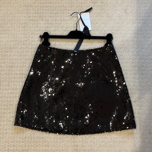 Giambattista Valli black sequin skirt